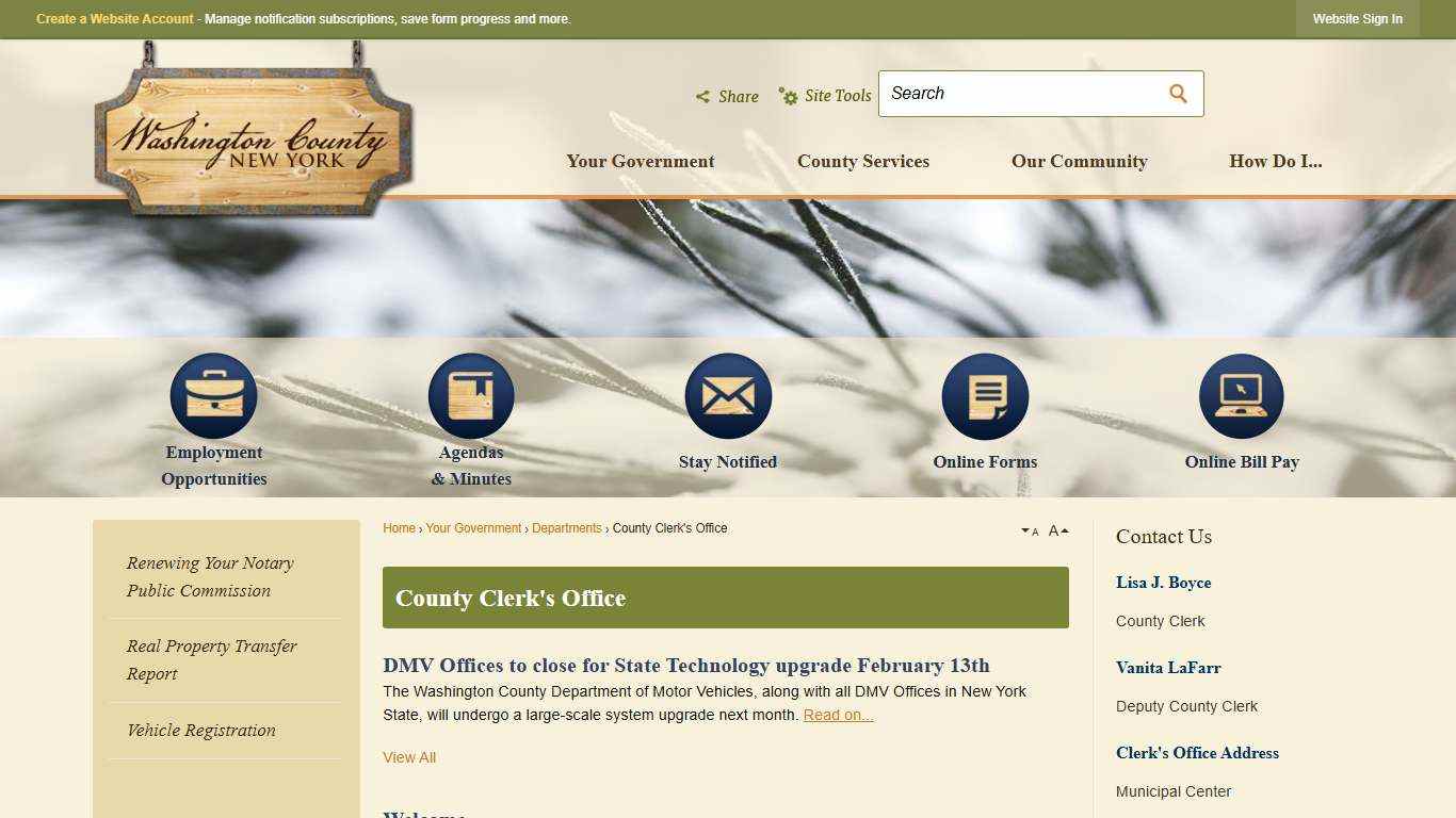 County Clerk's Office | Washington County, NY - Official Website
