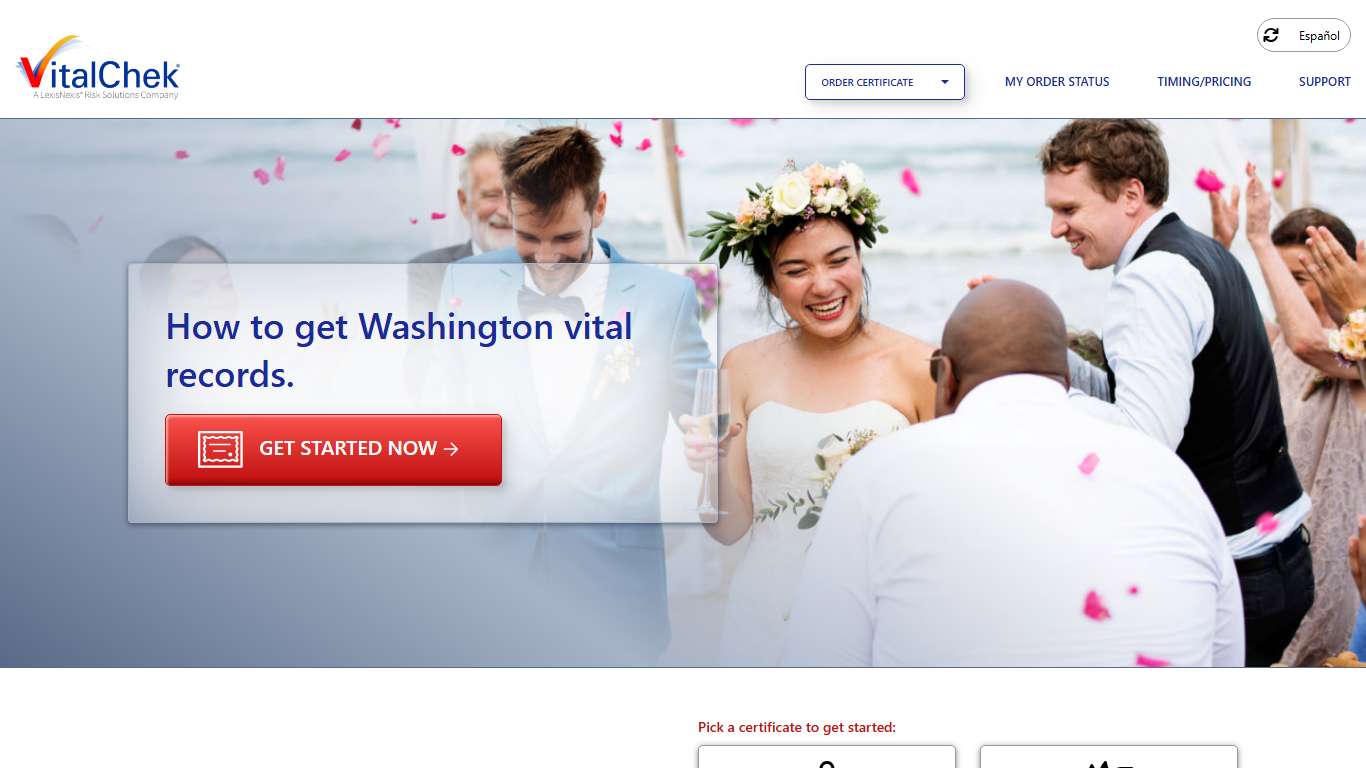 Washington (WA) Marriage Certificates | Marriage Records - VitalChek